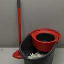 O-Cedar EasyWring Microfiber Spin Mop, Bucket Floor Cleaning System, Red, Gray, Standard