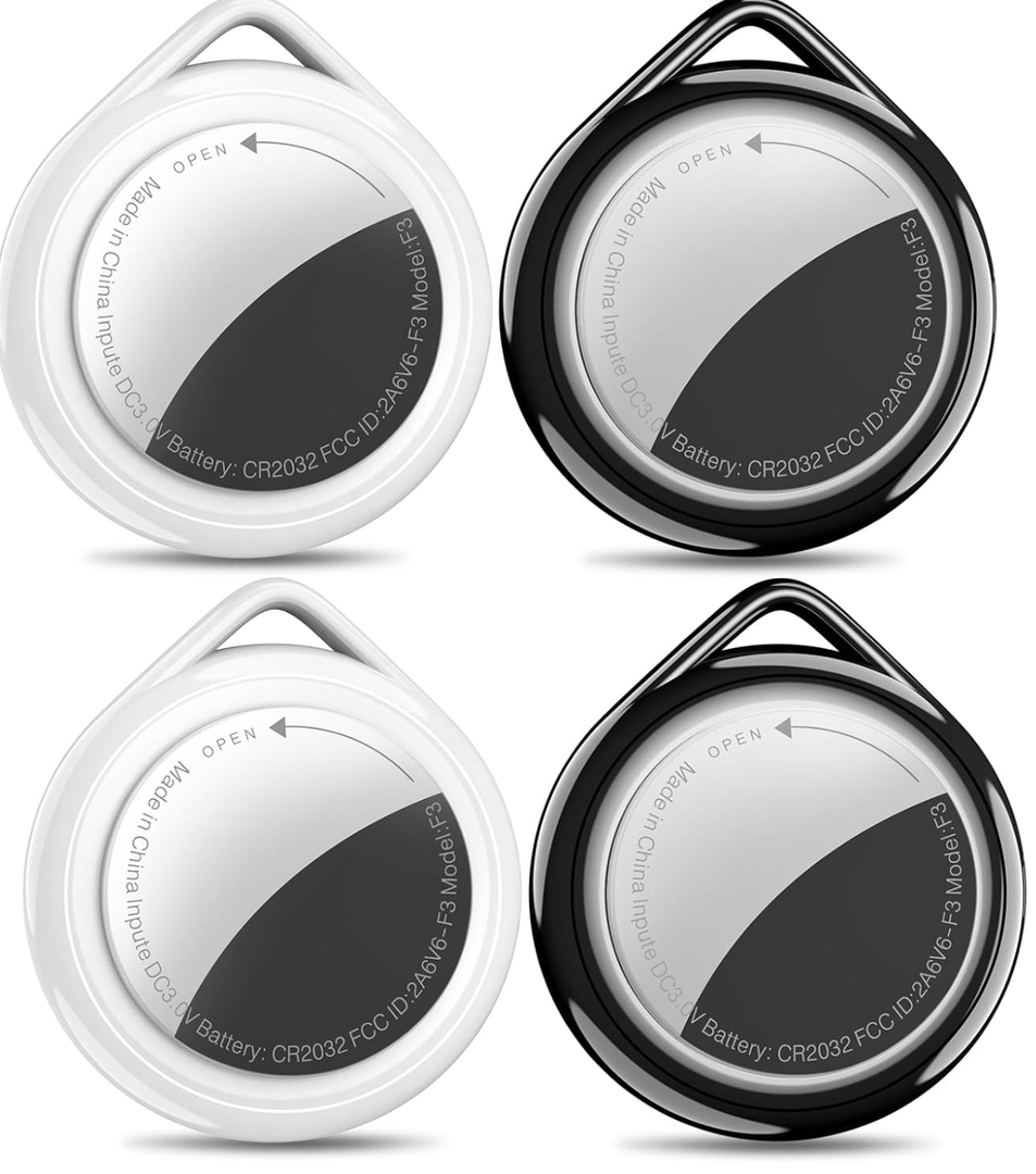 Air Tag Wallet Tracker 4-Pack Apple MFi Certified | Find My Compatible, Waterproof, 100dB Alarm, Replaceable Battery for Keys Pets Luggage, Works with iPhone iPad (iOS Only)