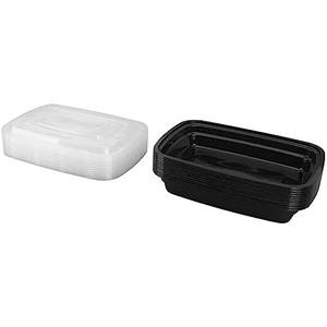 VINGVO Disposable Food Containers, Disposable Meal Prep Containers Healthy Food Take Out Boxes with Lids for Party Sandwiches 15 pcs