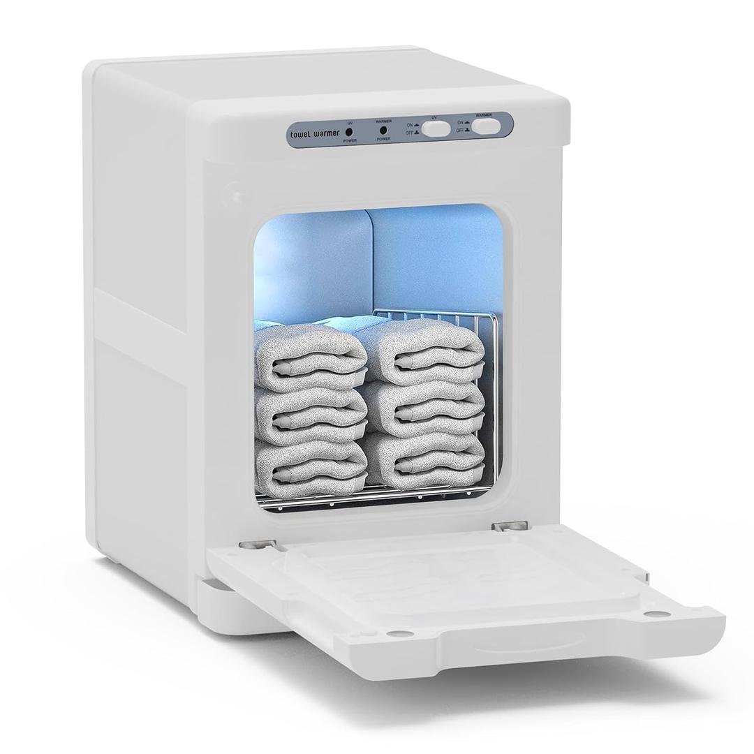 Hot Towel Warmer for Spa,2-in-1 Thermostatic Towel Heater,5L Mini Towel Warmer with Quick and All-Round Heating for Facial SPA,Beauty Salon,Esthetician and Bathroom (White)