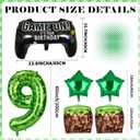 40 Inch Green Pixel Miner Number Foil Balloon Set 5Pcs Large Mylar Number Balloons for Boys Girls Pixel Cubes Video Game Birthday Party Decorations (9)