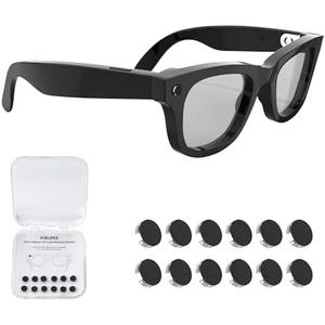 11Pcs LED Light Blocking Stickers Compatible with Ray-Ban Meta Wayfarer/Skyler/Headliner (Gen 2) & Oakley Meta HSTN Smart Glasses Accessories, Low-Tack Restickable Blackout LED Light Covers Sticker