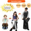 Camping Stool Portable Collapsible Stool Retractable Stool Folding Chair Outdoor Telescopic Stool Capacity 400lb Lightweight for Fishing Hiking Trips BBQ Stool Black