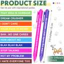 50 Pcs Motivational Gel Ink Pens Bulk with Different Inspirational Quotes Funny Inspirational Ballpoint Pens Bulk Smooth Writing for Stop Overthinking Teachers Student Coworkers Staff Volunteer
