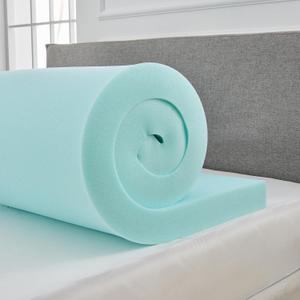 Simple&Opulence 3 Inch Memory Foam Mattress Topper, Cooling Gel Infused Mattress Pad for Back Pain ReliefVentilated and Breathable, CertiPUR-US Certified - Queen Size
