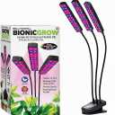 Bell+Howell Growburst 24 Indoor Plant Growing Lamp with 8 Brightness Settings, 3 Light Modes Including Full Spectrum UV Light As Seen On TV (Medium - 3 Heads)