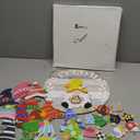 Qunclay Interchangeable Wooden Gnome Decor Holiday Seasonal Gnome Decorations with Magnet Pieces and Detachable Hats Changeable Welcome Sign for Home(Yellow and Grey)