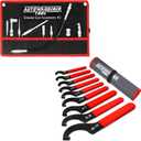 Set of 9 Coilover Spanner Wrench Set Coil Over Shock Wrench Grease Gun Tip 9-Piece Grease Coupler Kit Grease Gun Fittings
