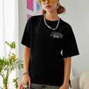 Christian Shirt Women What A Friend We Have in Jesus T-Shirt Bible Verse Inspirational Short Sleeve Tees Tops (Black, XL)