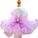 Furbabycare Elegant Sweet Puppy Dog Blingbling Princess Skirt Pet Dog Lace Cake Camisole Tutu Dress A-Purple X-Large
