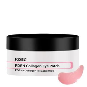 Eye Patches for Puffy Eyes & Dark Circles, Peptide Collagen 60 Pcs | Hydrogel eye patches, with caffeine & niacinamide, depuffing, brightening, soothing eye care