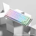 HITIME XVX Shine Through Keycaps with IMD Tech, Custom Keycaps 60 75 100 Percent, White Key Cap Set OEM Profile,118 Keys Side Printed for Mechanical Keyboard, Topographic