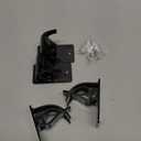 Xemichy No Drill Curtain Rod Brackets, 4 PCS Self Adhesive Curtain Hooks 20lb, Nail Free Adjustable Curtain Rod Holders Rental Friendly for Apartment, Kitchen, Bathroom, Dorm ＆ Living Room