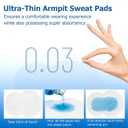 [100 Pack] Armpit Sweat Pads, Super Absorbent & Skin-Friendly Armpit Guards for Men & Women, Individually Wrapped Soft Cotton Pads to Prevent Stains & Odors, Stay Dry & Confident