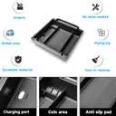 EDBETOS Grand Highlander Center Console Organizer Compatible with 2024 2025 2026 Toyota Grand Highlander Accessories, Armrest Secondary Storage Box Insert Tray Coin Container, Easy to Take and Place