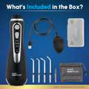 Waterpik Cordless Advanced 2.0 Water Flosser For Teeth, Gums, Braces, Dental Care With Travel Bag and 4 Tips, ADA Accepted, Rechargeable, Portable, and Waterproof, Black WP-582
