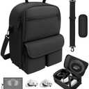 Large Carrying Case for Meta Quest 3S/3/2, Compatible with BOBOVR & Kiwi Battery Head Straps, Waterproof & Drop-Resistant VR Travel Case for Accessories & Home Storage and Travel (Deep Black)