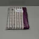 jinchan Striped Linen Kitchen Curtains 36 Inches Tier Curtains Farmhouse Modern Cafe Style Small Window Treatments Airy Light Filtering Rod Pocket for Living Room Bathroom 2 Panels Charcoal Grey