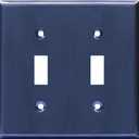 ENERLITES Toggle Light Switch Metal Wall Plate, Stainless Steel Switch Cover, Corrosion Resistant, Standrad Size 2-Gang 4.50" x 4.57", Stainless Steel 201, 7712-BBL, Brushed Blue (Pack of 2)