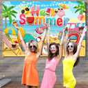 Hello Summer Banner, 71" X 43" Gnome Summer Banner Summer Party Decorations for Outside Indoor, Summer Decorations Banner for Beach Summer Decorations Summer Decorations for Home Office