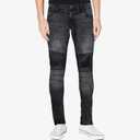 RAW X Men's Slim Fit Moto Detail Stretch Jeans, 44