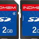 INDMEM 2 Pack SD Card 2GB Class 4 Flash Memory Card 2G SLC Stanard Secure Digital Cards (2PC)