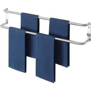 Alise Double Towel Bar,32 Inch Towel Racks for Bathroom, SUS304 Stainless Steel Towel Bar for Bathroom Wall,Quick Drying Bathroom Towel Holder,Long Bath Towel Hanger,Brushed Nickel