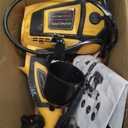 Paint-Sprayer, 700W HVLP Spray Gun with Cleaning & Blowing Joints, 4 Nozzle Sizes & 3 Spray Patterns, Easy to Clean, for Furniture, Cabinets, Decks, Walls, Doors, DIY Projects, etc. (Bright Yellow)