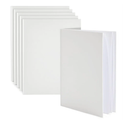 Paper Junkie 6 Pack 8.5x11 inch White Blank Hardcover Books for Kids to Write Stories, Unlined Scrapbook and Journal - 18 Sheets/36 Pages Each