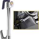 Tevlaphee Universal Steering Wheel Brake Lock Anti-Theft Retractable Double Hook Extended Car Lock Clutch Pedal for Car Truck SUV Van Security with 3 Keys(Extended)
