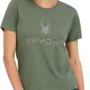 Spyder Womens Core Classic Logo Graphic Short Sleeve Tee T-Shirt (Small, Agave) L