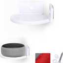 BRAINWAVZ 4” Small Floating Shelf, Adhesive & Screw in, for Bluetooth Speakers, Cameras, Plants, Toys, Books & More, Easy to Install Shelves Wall Mount (White)