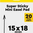 Post-it 577SS Self Stick Easel Pads, 15 x 18, White, 20 Sheets/Pad, 2 Pads/Pack