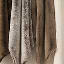 EVERGRACEHOME Luxury Soft Faux Chinchilla Fur Throw Blanket for Couch, Warm Thick Heavy Winter Throw Blanket 1220GSM for Bed, Fluffy Cozy Mink Blanket with Reversible Velvet, Arctic White, 60"x80"