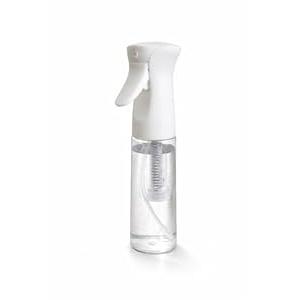 Hula Home Continuous Spray Bottle for Hair (10.1oz/300ml) Empty Ultra Fine Plastic Water Mist Sprayer For Hairstyling, Cleaning, Salons, Plants, Essential Oil Scents & More - white