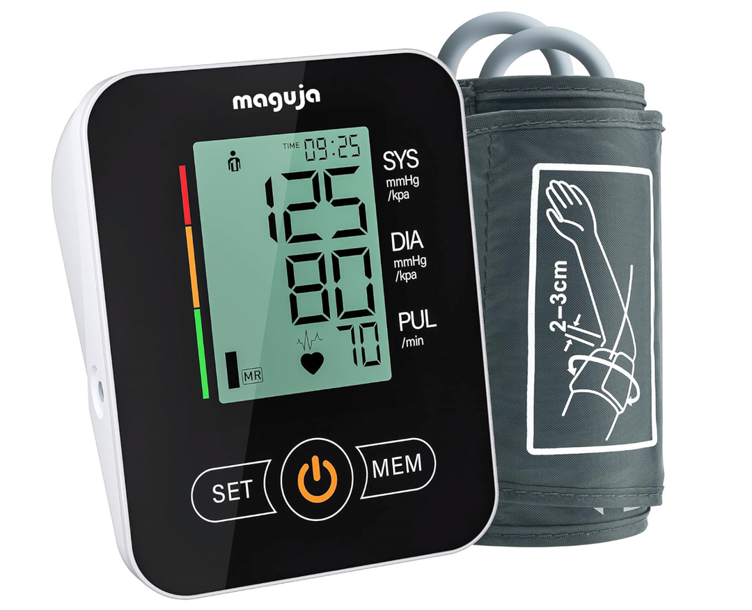 Arm Blood Pressure Monitor,maguja Blood Pressure Machine,BP Monitor Automatic Upper Arm Digital with Blood Pressure Cuff for Home Use (Black)