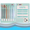 6-Pack Silicone Pacifier Clips for Baby Boys and Girls - One-Piece Beads, Rust-Free Holders, Teething Relief, Baby Necessities, Newborn Safe Baby Essentials