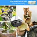 Antfraer Solar Fountain Pump 7W, Solar Water fountain for Bird Bath with Dry-Run Protection, Double-Layer Nozzles & 5Ft PVC Tubing for Bird Bath Small Pond Waterfall DIY Features