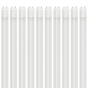 Sunlite 40819 F28T5/F32T8/F40T12 4-Foot LED T8 Plug & Play Light Bulb, 12 Watts, 1800 Lumens, 3000K Warm White, Medium (G13) 2-Pin Base, UL Listed, White, 10-Pack