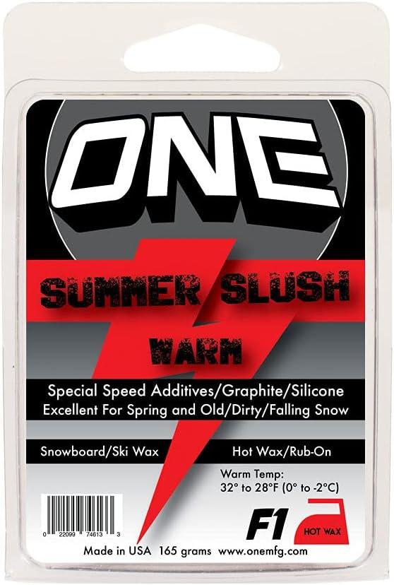 Oneball F-One Summer Slush Shred Wax for Warm Conditions (180g, Black)