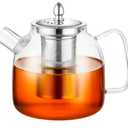 33oz/1000ml Glass Teapot with Removable Infuser, Borosilicate Glass Tea Pot Stovetop Safe, Blooming and Loose Leaf Teapots