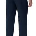 Rdruko Men's Lightweight Hiking Pants Athletic Quick Dry Water Resistant Casual Pants with Zipper Pockets for Outdoor (Blue, S)