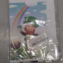 St. Patrick's Day Games, Pin The Shamrock on The Hat with 45 Pcs Shamrock Stickers, Large Green Leprechaun Party Games Poster for Kids St. Patrick's Day Party, Birthday Party Decoration Supplies