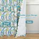 DriftAway Floral Blackout Seafoam Curtains 84 Inch Length for Living Room Bedroom 2 Panels Lined Grommet Window Drapes Thermal Rustic Farmhouse Classic America Style Curtains