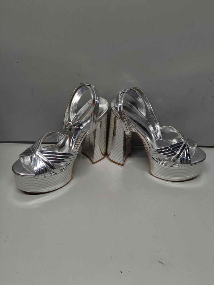 Onlymaker Platform Heels for Women Ankle Strap Chunky High Heel Sandals. size 8