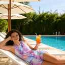 uideazone Girls 3 Piece Bathing Suit Summer UPF 50+ Racerback Swimsuit with Shorts Beach Tankini Sets 8-16 Years (A2-marbling)