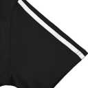 Women's 2 Piece Outfits Sweatsuit Summer Workout Striped Short Sleeve Long Sweatpants Casual Jogging Lounge Set (Large, Black)