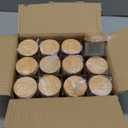 2oz Jars with Lids, Hoa Kinh 24 Pack Frosted Glass Jars with Woodgrain Lids Empty Cosmetic Containers Round Airtight Glass Jar with Inner Liners and Lid for Storing Lotions, Powders, and Ointments