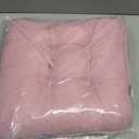 BETU Pink Chair Cushions for Dining Chairs Set of 4,3.5" Thick Kitchen Table Chair Pads with Ties,Non Slip Backing and Covers, Seat Cushion for Dining Room,Bar,Patio Chairs,15.5"X15.5"X3.5",Pink