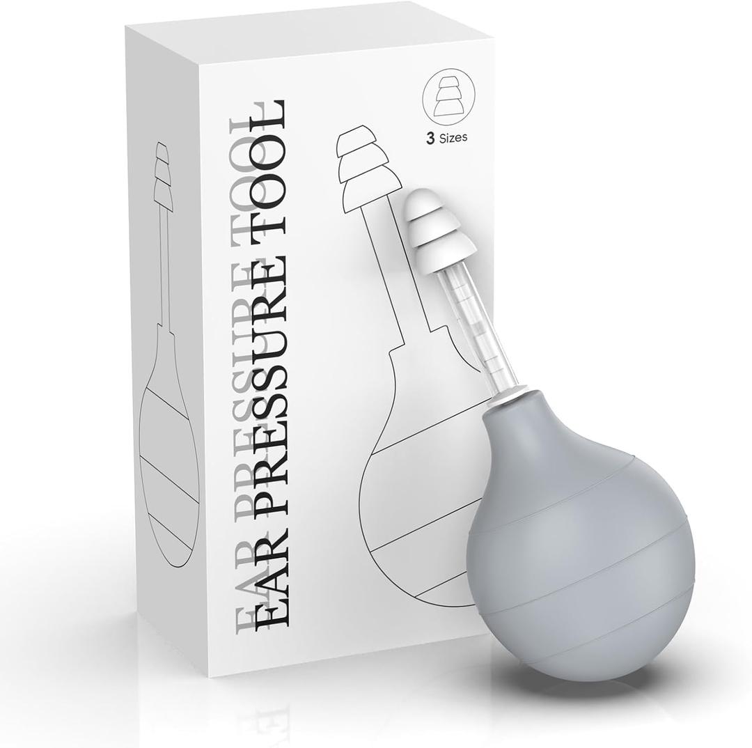 Ear Pressure Relief Suction Device, Ear Pressure ToolEar Tension Relief for MigrainesEar Pressure Regulator Ear Pressure Adjuster Head Pressure and Pain Relief by Inner Ear Pressure (Grey)